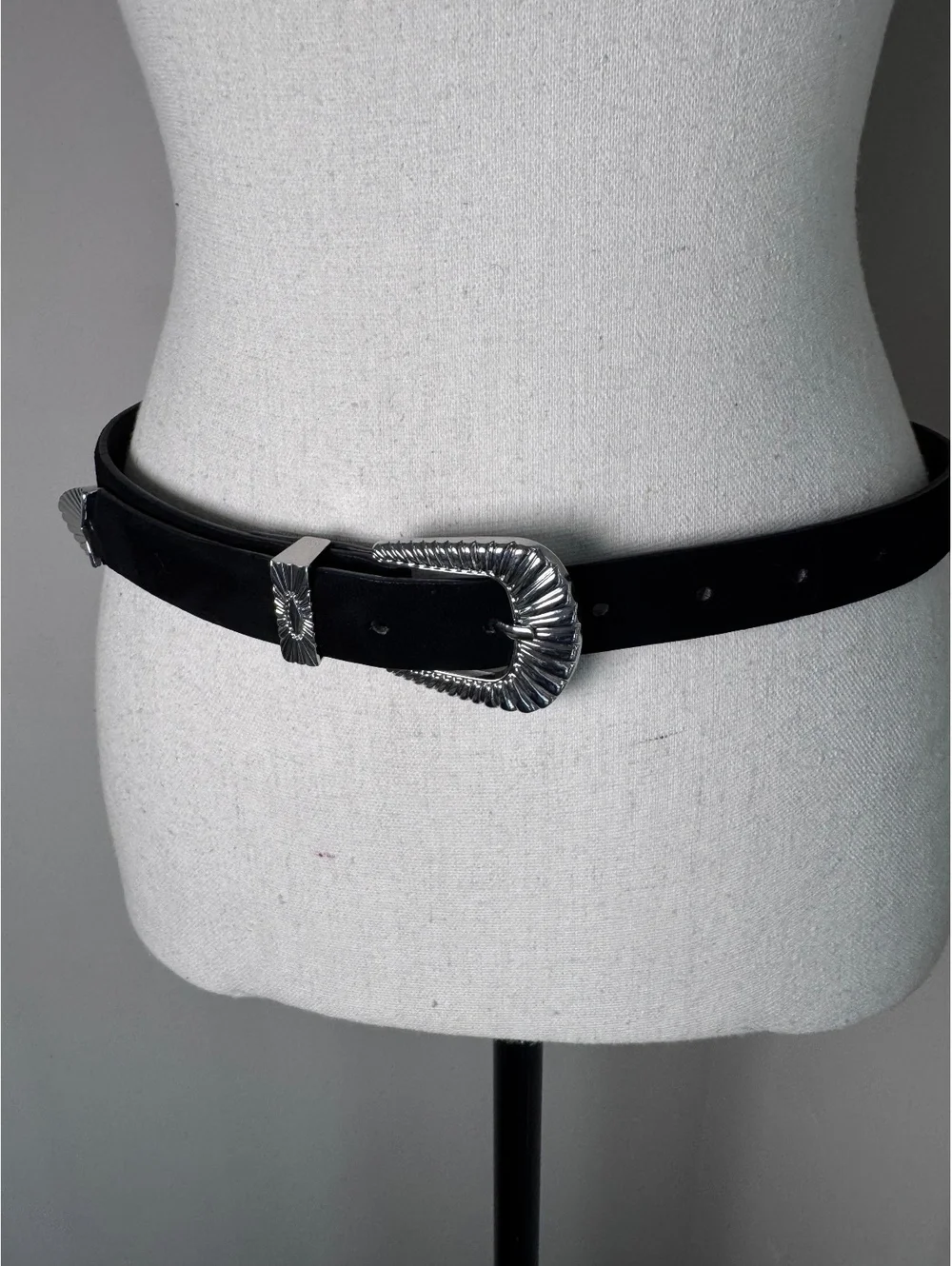 Melrose & Market Genuine Leather Black Belt- Size Medium